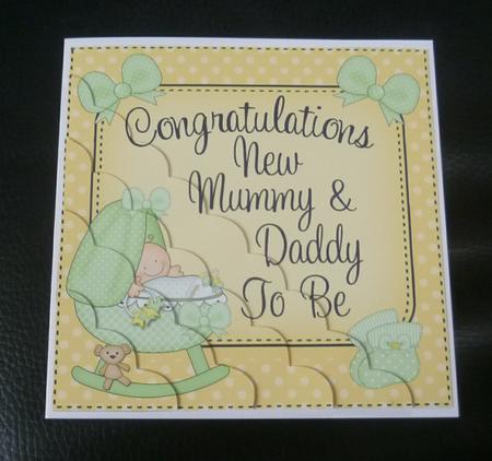 New Mummy & Daddy to Be Scallop Corner Side Stacker Topper by Charlie Angel