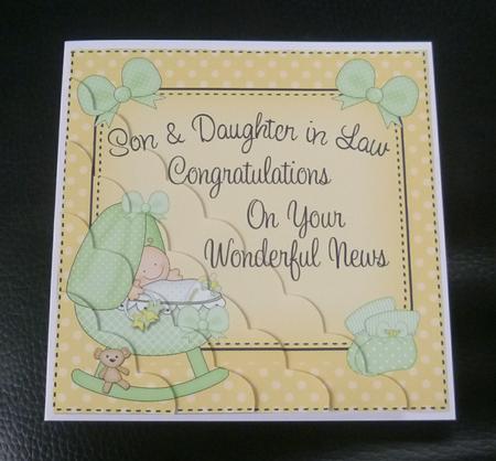 Son & Daughter in Law New Baby Congratulations by Charlie Angel