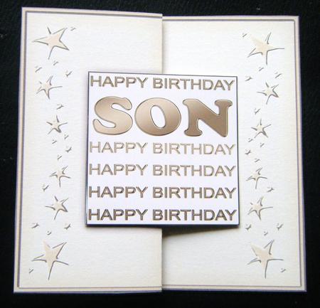 Birthday Son No-hole Fold Back Card by Charlie Angel