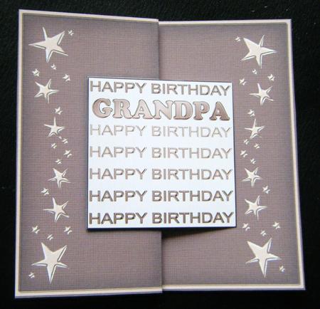 Birthday Grandpa No-hole Fold Back Card by Charlie Angel
