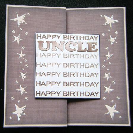 Birthday Uncle No-hole Fold Back Card by Charlie Angel