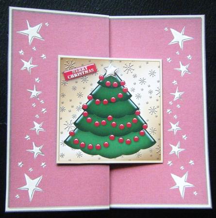 Xmas Tree No-hole Fold Back Card by Charlie Angel