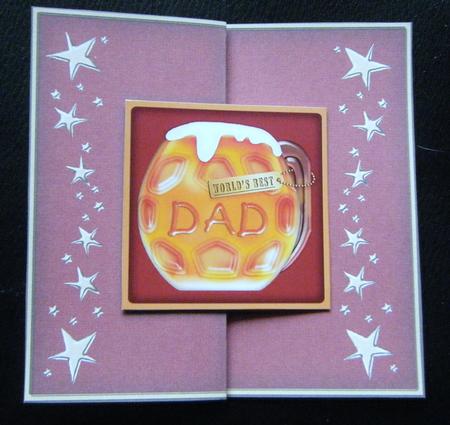 World's Best Dad Mine's a Pint! No-hole Fold Back Card by Charlie Angel