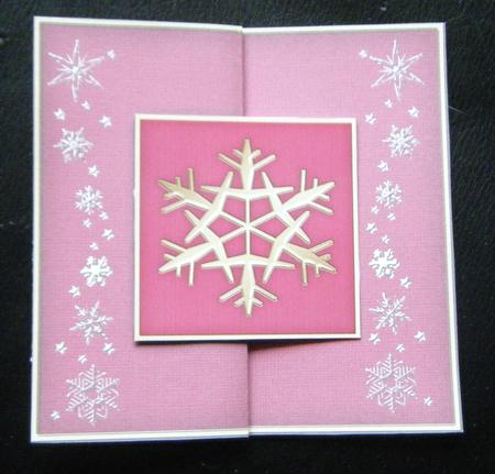 Xmas Snowflake No-hole Fold Back Card by Charlie Angel