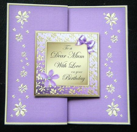 Birthday Mum Floral No-hole Fold Back Card by Charlie Angel