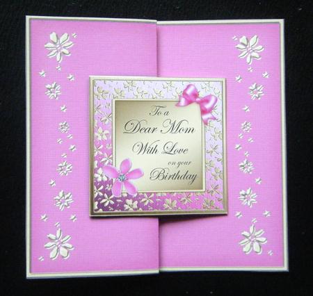 Birthday Mom Floral No-hole Fold Back Card by Charlie Angel