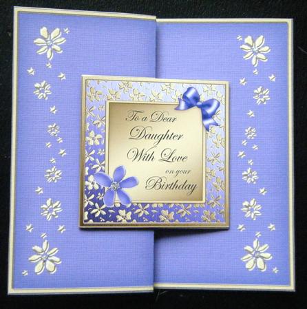 Birthday Daughter Floral No-hole Fold Back Card by Charlie Angel