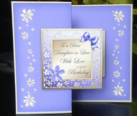 Birthday Daughter in Law Floral No-hole Fold Back Card by Charlie Angel