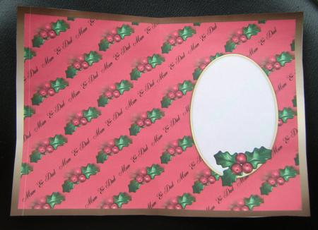 Mum and Dad Xmas Insert by Charlie Angel