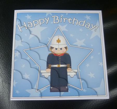 Royal Marine Birthday Scallop Corner Side Stacker by Charlie Angel