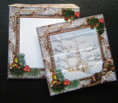 Church Holly 3in Mini Card Envelope Bottom Stacker Aio by Charlie Angel