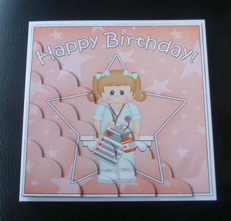 Doctor Birthday Scallop Corner Side Stacker by Charlie Angel
