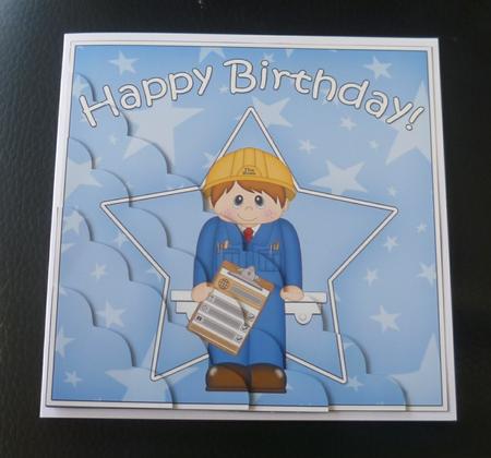 Architect/engineer Birthday Scallop Corner Side Stacker by Charlie Angel