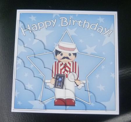 Photographer Birthday Scallop Corner Side Stacker by Charlie Angel