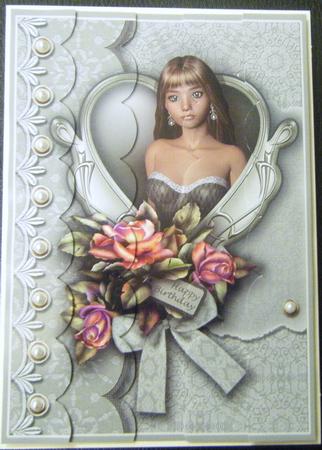 Rosie Cameo, Pale Green, Tunnel Card Sheet by Charlie Angel