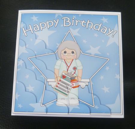 Doctor Birthday Scallop Corner Side Stacker by Charlie Angel