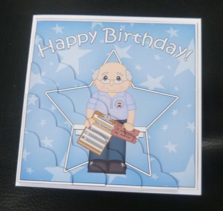 Bus Driver/conductor Birthday Scallop Corner Side Stacker by Charlie Angel