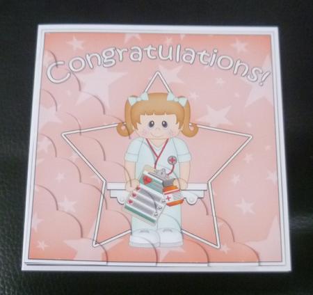 Doctor Congratulations Scallop Corner Side Stacker by Charlie Angel
