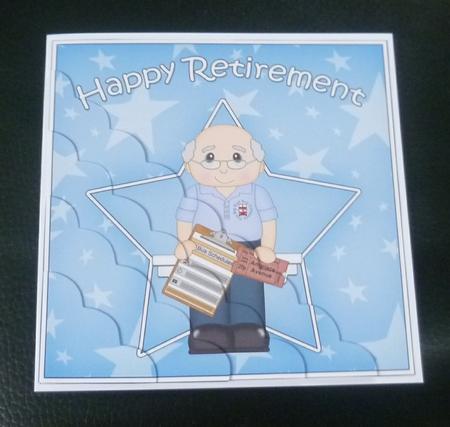 Bus Driver Retirement Scallop Corner Side Stacker by Charlie Angel