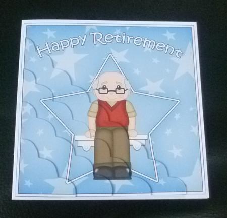 Old Man Retirement Scallop Corner Side Stacker by Charlie Angel