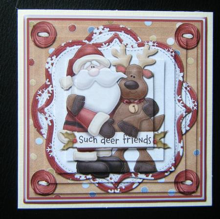 Deerest Friends Pyramid Card Front by Charlie Angel