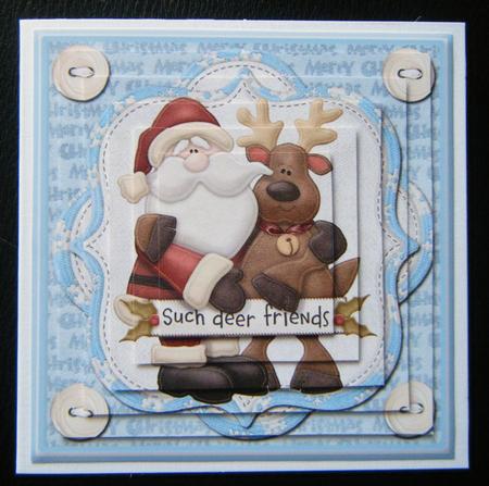Such Deer Friends Pyramid Card Front by Charlie Angel