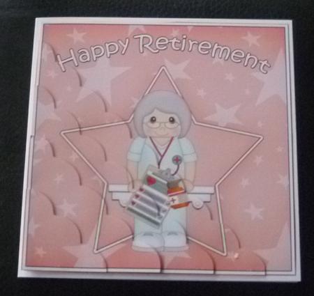 Doctor Retirement Scallop Corner Side Stacker by Charlie Angel