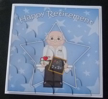 Teacher Retirement Scallop Corner Side Stacker by Charlie Angel