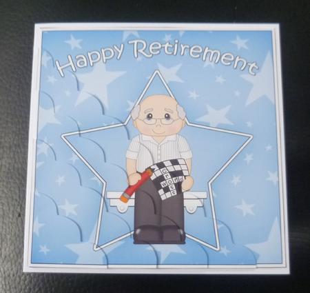 Crossword Retirement Scallop Corner Side Stacker by Charlie Angel