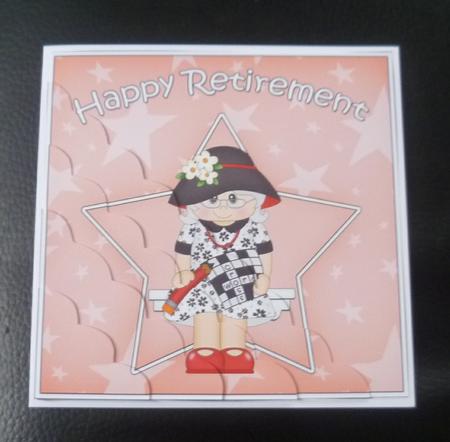 Crossword Retirement Scallop Corner Side Stacker by Charlie Angel