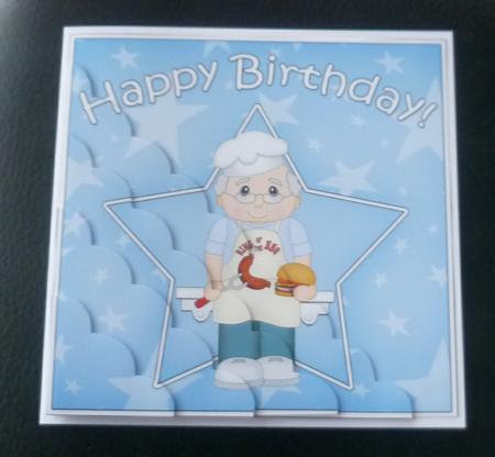 Bbq King Birthday Scallop Corner Side Stacker by Charlie Angel