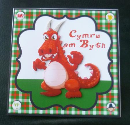 St. David's Day and Birthday Red Dragon by Charlie Angel