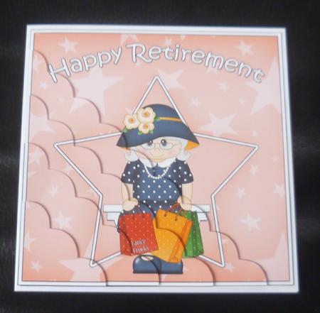 Shopping Retirement Scallop Corner Side Stacker by Charlie Angel