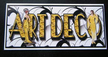 The Age of Elegance Art Deco Large Dl Card Front with Decoup by Charlie Angel