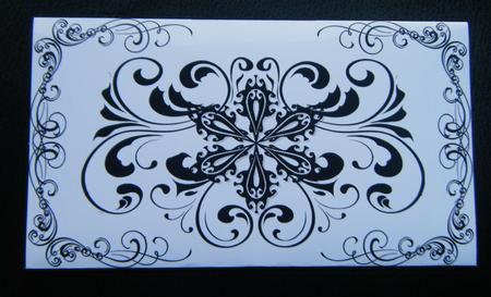 Black & White Floral Swirls Money Wallet by Charlie Angel
