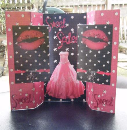 My Sweet Sixteen Double Fold Back Card by Charlie Angel