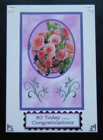 A Bouquet for Your Birthday. Card Front and Topper by Charlie Angel