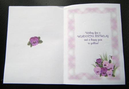Pansies and Checks Insert Sheet by Charlie Angel