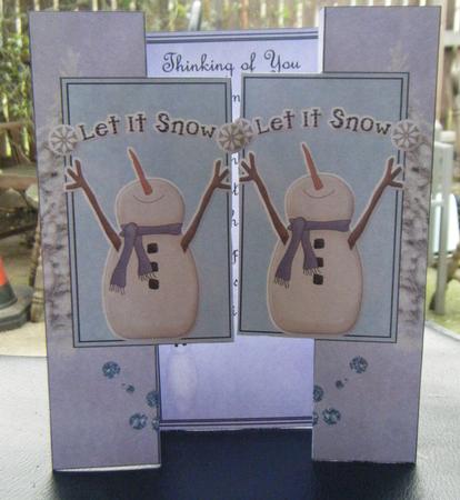 Let It Snow Double Fold Back Card by Charlie Angel