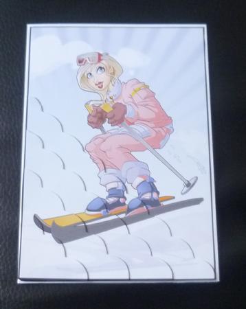 Skier Dudess A4 by Charlie Angel