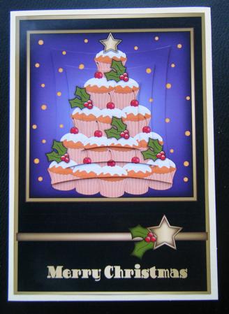 Cupcake Christmas Tree Pyramid (dark Purple) by Charlie Angel