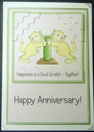 A Good Scratch - Together! Anniversary Tunnel Card Front by Charlie Angel