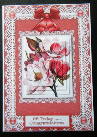 Magnolia 'n Lace A4 Card Front by Charlie Angel