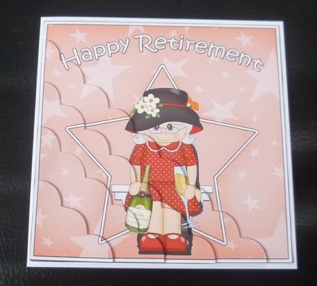 Champagne Retirement Scallop Corner Side Stacker by Charlie Angel