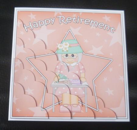 Crafting Retirement Scallop Corner Side Stacker by Charlie Angel