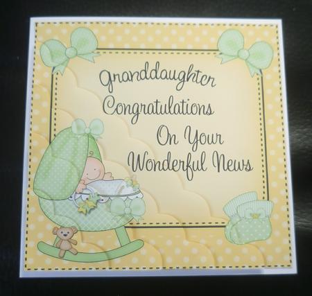 New Baby Congratulations Granddaughter by Charlie Angel
