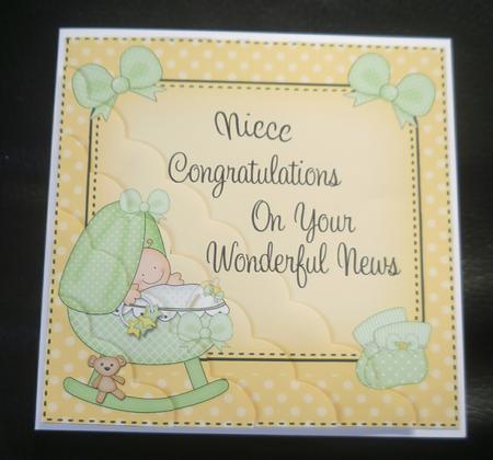 New Baby Congratulations Niece by Charlie Angel