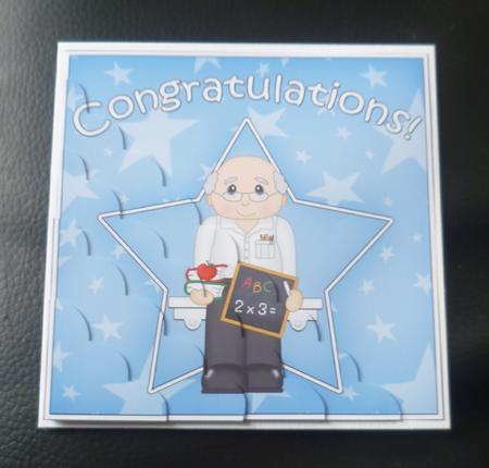 Teacher Congratulations Scallop Corner Side Stacker by Charlie Angel