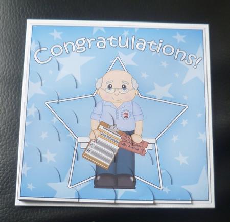 Bus Driver Congratulations Scallop Corner Side Stacker by Charlie Angel