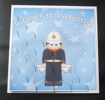 Marine Congratulations Scallop Corner Side Stacker by Charlie Angel